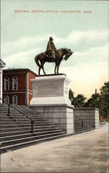 General Devens Statue Postcard