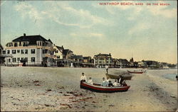 On the beach Postcard