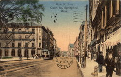 Main St. from Court Sq Postcard