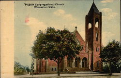 Pilgrim Congregational Church Worcester, MA Postcard Postcard