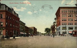 Looking Up North Street Postcard