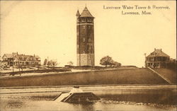 Lawrence Water Tower & Reservoir Massachusetts Postcard Postcard