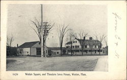 Weston Square and Theodore Jones House Postcard