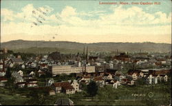 View of City from Gardner Hill Leominster, MA Postcard Postcard