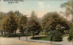 Bartlett Park & High School Postcard