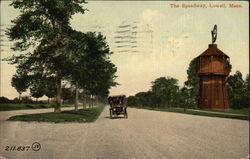 The Speedway Lowell, MA Postcard Postcard