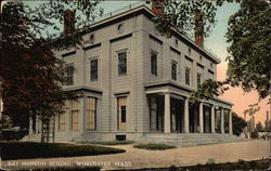 Art Museum School Worcester, MA Postcard Postcard