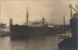 Ship 'Driftwood' in port Postcard