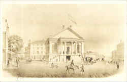 City Hall 1830s Drawing Postcard