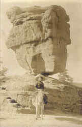 Balanced Rock Garden of the Gods Colorado Springs, CO Postcard Postcard