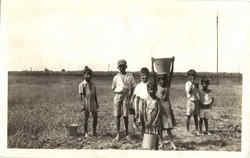 Group of Children working in Field Postcard