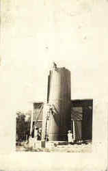 Building a Silo Farming Postcard Postcard