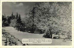 Winter Scene Greylock Mountain Adams, MA Postcard Postcard