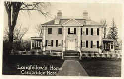 Longfellow's Home Cambridge, MA Postcard Postcard