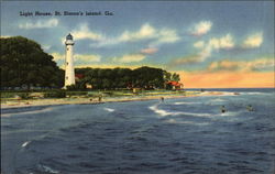 Light House Saint Simons, GA Postcard Postcard