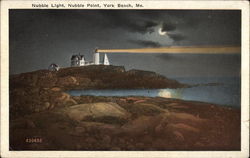 Nubble Light, Nubble Point York Beach, ME Postcard Postcard