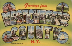 Greetings From Westchester County, N.Y New York Large Letter Postcard Postcard