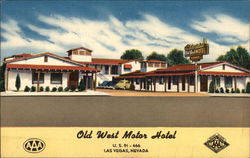 Old West Motor Hotel Postcard