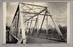 Bridge Over Kaskaskia River Vandalia, IL Postcard Postcard