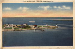 Brant Point Light Nantucket, MA Postcard Postcard