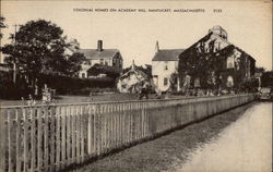 Colonial Homes on Academy Hill Postcard