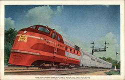 Rock Island Rocket Locomotives Postcard Postcard