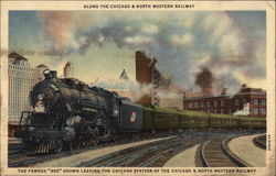 Along the Chicago & North Western Railway Postcard