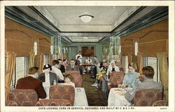 Cafe Lounge Cars in Service Trains, Railroad Postcard Postcard