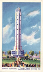 World's Tallest Thermometer 1933 Chicago World Fair Postcard Postcard