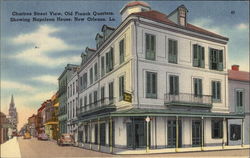 Cartres Street View, Old French Quarteres, Showing Napoleon House New Orleans, LA Postcard Postcard