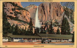 View of Yosemite Lodge Postcard