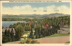 Mirror Lake and the Southern Range from Signal Hill Lake Placid, NY Postcard Postcard