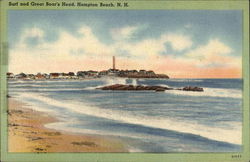 Surf and Great Boar's Head Hampton Beach, NH Postcard Postcard