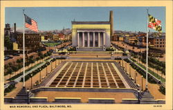 War Memorial and Plaza Baltimore, MD Postcard Postcard