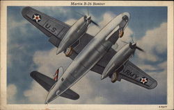 Martin B-26 Bomber Aircraft Postcard Postcard