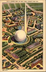 Center View of New York World's Fair, 1939 Postcard Postcard