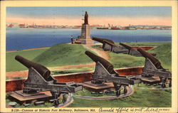 Cannon at Historic Fort McHenry Baltimore, MD Postcard Postcard