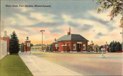 Main Gate, Fort Devens, Massachusetts Postcard Postcard