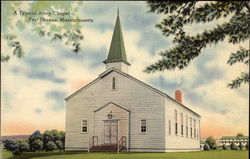 Typical Army Chapel Fort Devens, MA Postcard Postcard