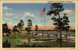 Old Glory at Camp Shelby, Mississippi Postcard Postcard