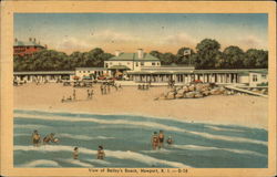 View of Bailey's Beach Newport, RI Postcard Postcard