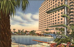 Shamrock Hotel Swimming Pool Houston, TX Postcard Postcard