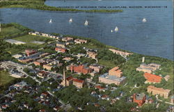 University of Wisconsin from an Airplane Madison, WI Postcard Postcard