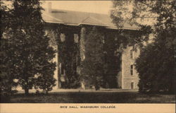 Rice Hall, Washburn College Postcard