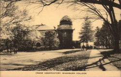 Washburn College - Crane Observatory Topeka, KS Postcard Postcard