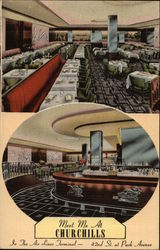 Churchills Restaurant New York, NY Postcard Postcard