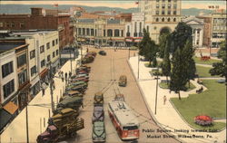 Public Square, Looking Towards East Market Street Wilkes-Barre, PA Postcard Postcard