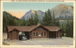 Cooke Entrance and Republic Mountain, Yellowstone National Park Wyoming Postcard Postcard