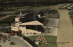 Garden State Park - Home Stretch and Club House Postcard