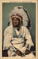 Chief Evergreen Tree, Wisconsin Dells, Wis Postcard Postcard